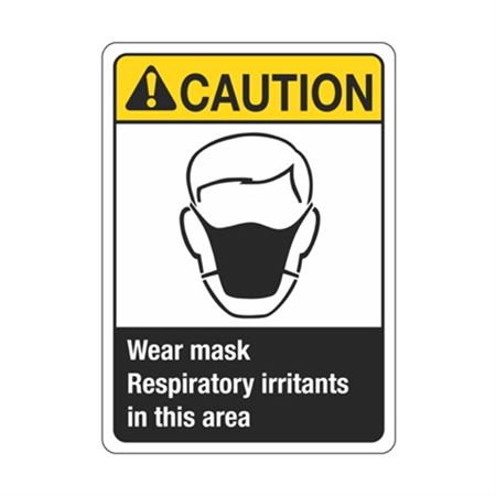 Caution Wear Mask Respiratory Irritants In This Area Sign